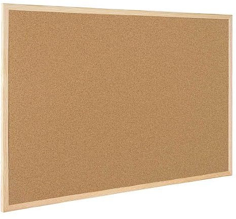 Bi-Silque Tableau Liège Cadre Bois, 90cm x 120cm