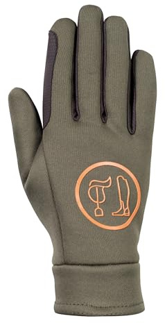 HKM Unisex Lyon Guantes de montar Verde Oliva M