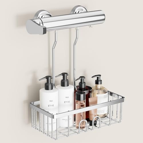 Étagère de douche sans perçage - Étagère de douche à suspendre - Support de shampooing pour douche - Sans perçage - Support de douche SS304 en acier inoxydable - 30 x 13 x 8,5 cm