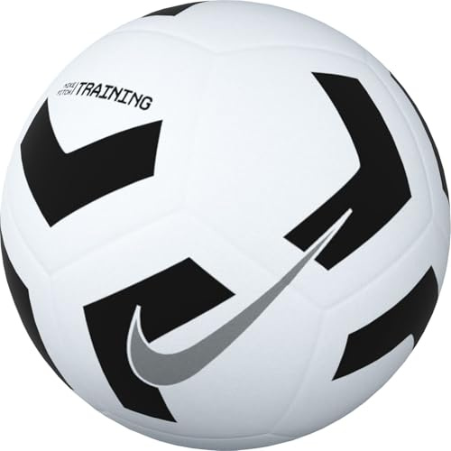 Nike FZ7555-100 Pitch Training Pallone da calcio ricreativo Unisex WHITE/BLACK/SILVER Taglia 5