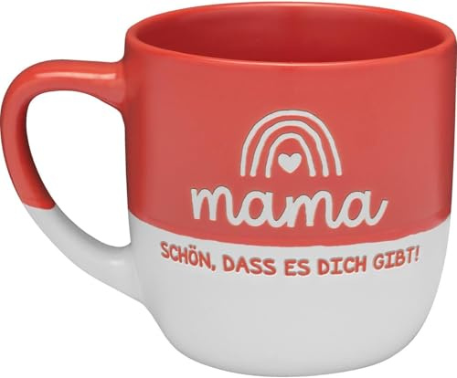 GRUSS & CO kopp med motiv mamma, vacker | kaffekopp, stengods, 40 cl, mugg i presentbanderoll | Present till mamma, mors dag, present till dig | 48784