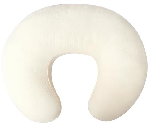 Owlowla Federa per cuscino per allattamento in mussola, in morbido cotone, adatta per cuscino per allattamento al seno, per neonati e ragazze (crema)