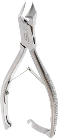 Otto Herder Manicure Fußnagelzange aus rostfreiem Edelstahl, Kopfschneider Nagelzange 14 cm, für starke Fußnägel, mit Doppelfeder, ideal zur Fußpflege und Pediküre