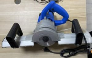 VKE Elektrischer Fliesenschneider, 1200W 45 grad Fasenschneiden mit Sägeblatt, Maschine zum Anfasen von Fliesen, Fliesenschrägschneider mit 12V Wasserpumpe (mit Aufbewahrungstasche und Schürze)