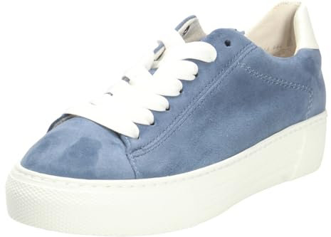 Gabor Damen Low-Top Sneaker, Frauen Halbschuhe,Moderate Mehrweite (G),Strassenschuhe,Freizeitschuhe,Turnschuhe,Heaven/Weiss,41 EU / 7.5 UK