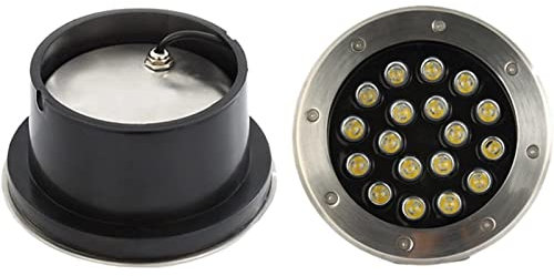 Faretti Piscina - Faretto Subacquei, Faretto Da Terra, Faretto Da Terra Lampada Da Terra Da Esterno A LED IP68 Impermeabile 110-230V Lampada Da Pavimento Da Incasso Ad Alta Energia(Blue Light,15W)