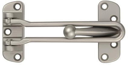 ABUS Barre de blocage SPN110-21W - Verrou de sécurité pour portes d'entrée et portes d'appartement - La protection contre la présence empêche la porte de s'ouvrir - nickel mat