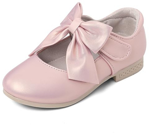 Cheerful Mario Zapatos Mary Jane para Niñas, Zapatos de Vestir de Princesa, Bailarina, Zapatos Planos de Ballet Rosa-B 26 EU