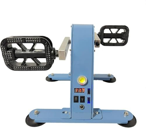 Bärbar pedalgenerator 100W, dubbel USB-utgång för nödströmförsörjning, fotmanövrerad strömgenerator med superstarkt ljus, för utomhuscamping och fiske