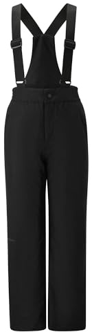 Ziener Kinder ABOL-Z Ski-Hose/Schnee-Hose | wasserdicht, Träger, Black, 152