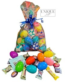 Pre-filled Plastic Easter Eggs Chocolate Candy Basket Stuffers, Hershey MM Mars 25ct