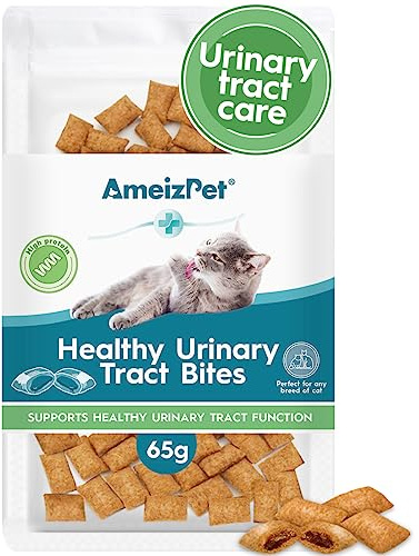 AmeizPet Friandises pour Chat Voies Urinaires - Biscuits Croustillants pour Chat Complément Alimentaire 65 g (2.3 oz)