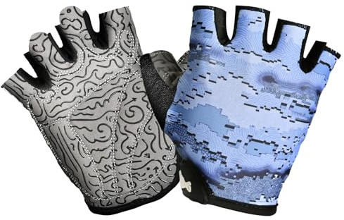 EDSRDPLT Kayak Gloves Half Finger Padded Palm Sailing Gloves UPF50+ Fishing Gloves for Paddling, Sailing, Cycling, Driving