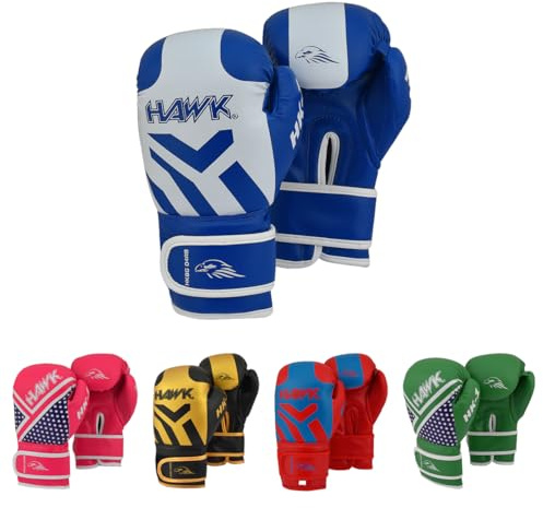 Kids Boxing Gloves 4oz, 6oz, 8oz - Youth Training Gloves for Boys & Girls | Punching Bag, Kickboxing, Muay Thai & MMA | Comfortable, Durable, and Protective (Blue, 6-OZ)
