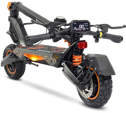 1600W Off-Road Electric Scooter Adults, 45Miles Long Range, 35MPH Top Speed, 48V 23.4Ah Battery, Fast Electric Scooter for Commuting, All-Terrain E Scooter Dual Suspension,Heavy Duty 300+ lb Capacity