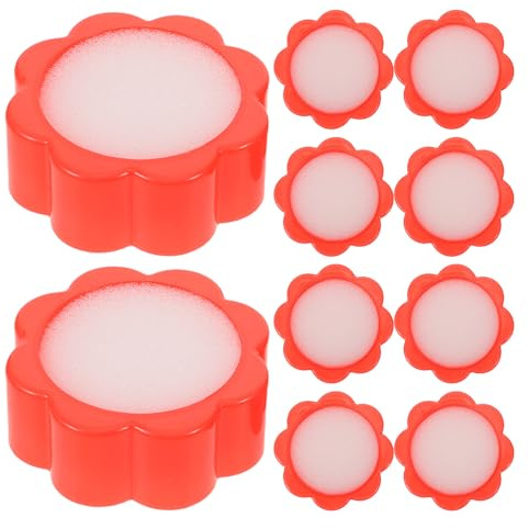 FUNOMOCYA Lot De 10 Humidificateurs Pour Les Doigts Tri De Papier Humidification Des Doigts Éponge Humide Gobelet Comptage De Billets Rouge