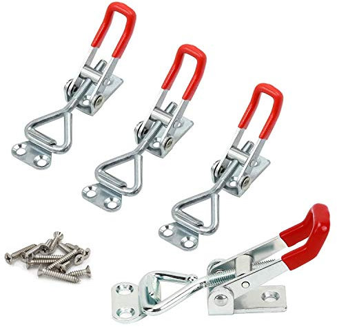 YOUTU® Lot de 4 petits tendeurs de levier de genou réglables - Capacité de maintien : 150 kg - Avec 16 vis - Capacité de maintien en métal