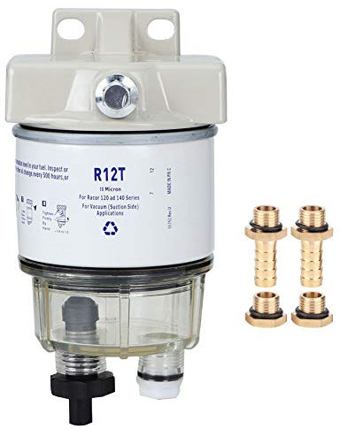 Deror Fuel Filter, R12T Boat Marine Rotation Fuel Filter Water Separator Fits for Speedboat