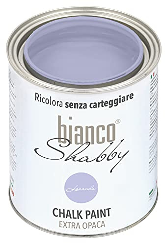 bianco Shabby® Lavanda (Lavender) Water-Based Chalk Paint for All Surfaces – Extra Matt Finish (1 Litre)