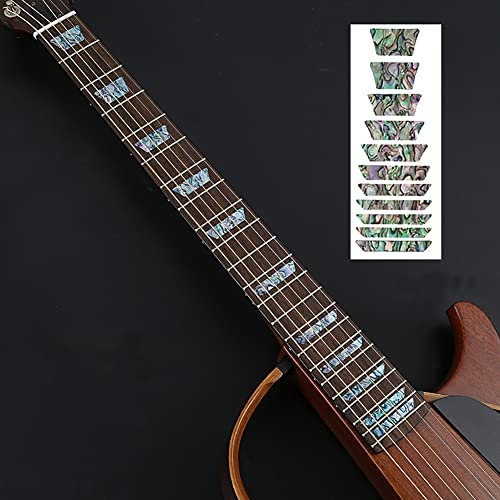 Alnicov Gitarren-Griffbrett-Marker-Inlay-Aufkleber, DIY-Griffbrett-Aufkleber für Gitarre oder Bass, Abalone Blue Trapezoid
