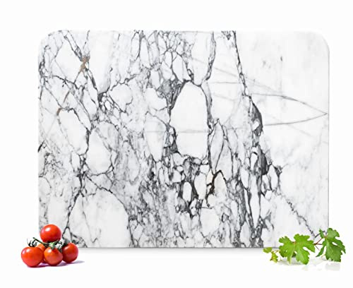 Sendez Skärbräda 40 x 30 cm gjord av marmor serveringsbräda skärbräda serveringsfat ostfat