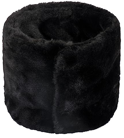 ihreesy Unisex Winter Scarf,Thermal Neck Gaiter Knit Circle Loop Scarves Cold Weather Neck Warmer with Snap Closure for Men,Women,Black