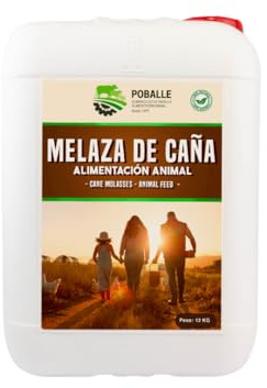 MELAZA POBALLE PER ALIMENTI ANIMALI - mucche, capre, pecore e cavalli. Caraffa da 12 kg di MELAZA di canna ad alta purezza.