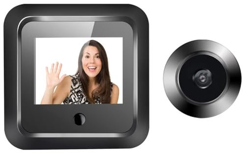 Knadgbft 1 ensemble de 6,1 cm 120 ° Smart Digital Door Viewer Caméra Moniteur de Sécurité Résolution 300000 Pixels