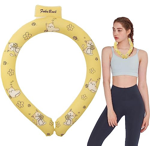 Ice Rings Neck Cooler – Fascia refrigerante indossabile e riutilizzabile | Impacco di ghiaccio per collo, refrigeratore per il collo, per attività all'aperto, lavoro e clima caldo, per il