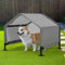 A.FATI Hundehütte Outdoor für Kleine bis Mittlere Hunde, 75x65x65 cm, Wasserdicht Hundezelt mit Rückwand, Hundeliege mit Dach für Kleintiere, Hühner, Katzen, Welpen, Farbe in Grau