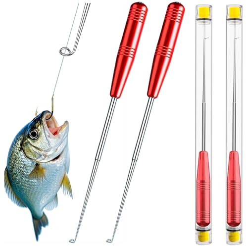 Orrdiffi 2 Pezzi Slamatore per Pesca Attrezzo Rimozione Ganci in Acciaio Inox con Manico Antiscivolo 17 cm Accessori da Pesca Portatili per Ami Piccoli e Grandi