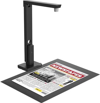 Dokumentskanner, 800 Pro Portable Document Scanner 8MP 270DPI Fast Scan 1 s/sida, lätt A4-skanner for platta ark, lätt att använda