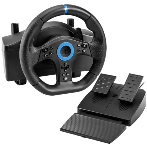 Spirit of Gamer, RACE Wheel PRO 5, Volant de Course Compatible avec PS5, PS4, Xbox Series X|S, Xbox One, Switch 1/2, PC, 11 Boutons, Palettes, Angle de Rotation 270°, Double Moteur de Vibration