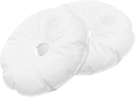 Gadpiparty Sacchetti D'acqua per Strutture di Palloncini 2 Pezzi in Pvc Bianco Forma Rotonda per Stabilità Migliorata e Facile Utilizzo in Eventi Commerciali e Matrimoni