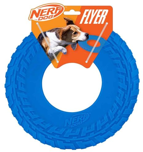 Nerf Dog Atomic Flyer Dog Toy, Flying Disc, Lightweight, Durable and Water Resistant, Great for Beach and Pool