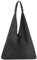 OBC Made in Italy Damen XXL Leder Tasche Handtasche Wildleder Shopper Schultertasche Hobo-Bag Umhängetasche Beuteltasche Velourleder DIN-A4 Ledertasche Schwarz