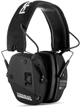 PROHEAR 030BT Electronic Safety Earmuffs for Shooting, Adult Ear Defenders for Shotgun Range, Active Noise Reduction and Sound Amplification Hearing Protector for Hunting, SNR 27dB/NRR 22dB, Bluetooth
