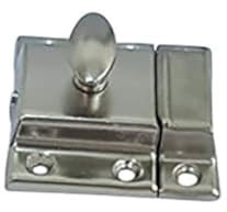 QCAA Pestillo giratorio ovalado para armario y otros muebles, pequeño, chapado en cromo, fabricado en Taiwán, 1 paquete