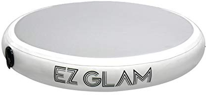 GLANT Air Mat Tumble Track AirSpot – Gymnastik Training Springboard – rundes aufblasbares Springboard (weiß, 70,1 x 70,1 x 10 cm)