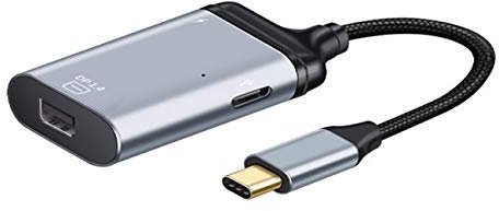 Cablecc USB-C Typ C auf Mini DP Displayport Monitor Konverter Adapter 4K 2K 60Hz mit PD Buchse