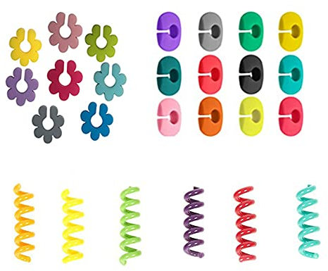 Loopunk 26 Pezzi Marcatori per Bicchieri da Vino Marcatori Colorati Ciondoli di Bevanda Segnabicchieri Vino in Silicone per bicchieri di vino, champagne, cocktail, Martini, colori assortiti