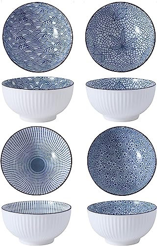 ZPPLD Müslischale Porzellan,Müslischalen Steingut,Kleine Reisschüssel,Keramik Müslischale 4er Set,Dessertschalen Keramik,Salatschüssel, Eisschale, Schale für Reis, Desserts, Nüsse, Obst