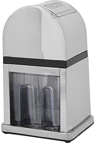 Broyeur à Glace Manuel, Machine à Glace Rasée à Manivelle Machine à Slush Cocktails Machine à Cône de Neige Rotative Manuelle Portable avec Cuillère à Couverture Transparente, pour Home Bar Café