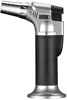 Blow Torch Briquet de cuisine rechargeable | Chalumeau alimentaire avec flamme réglable en continu et verrouillage de sécurité pour cuisine, crème brûlée, barbecue, camping, bricolage et
