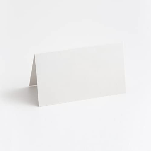 120 x Blank Place Cards for Weddings, Events & Parties – 300gsm Uncoated Card – 85mm x 55mm – Creased Tent Cards for Table Settings – Punkcards