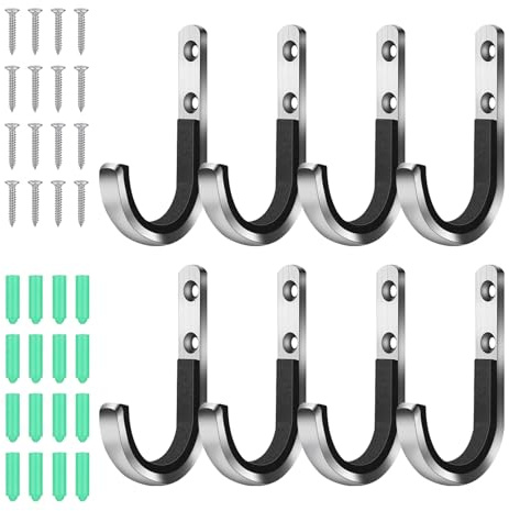 Chihutown 8Pcs Gun Wall Mount, Gun Rack for Wall, Shotgun Wall Mount, Guns Mounts for Wall, Indoor Guns Racks, Firearm Accessories for Men (Sliver)