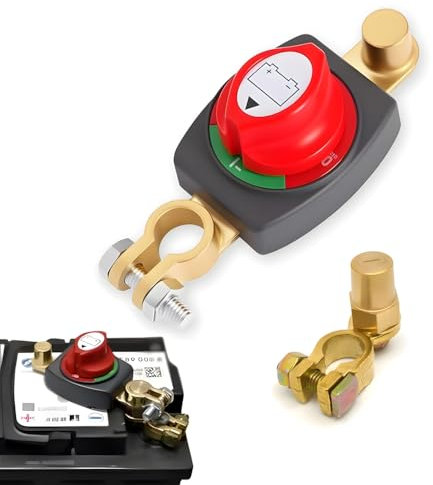 Interruttore Stacca Batteria 12v 24v 48v,Interruttore a Batteria per Auto,Batteria Tagliato Interruttore,Staccabatteria Auto Regolabile 180°,per Auto, Barca, Moto, Veicoli, Camion