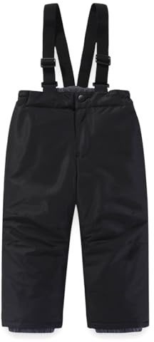 Pantalon Thermique Imperméable pour Garçons et Filles, Pantalons de Neige, Salopette D'extérieur D'hiver, Pantalon de Ski Softshell Enfants pour 3-12 Ans Cadeau Noel
