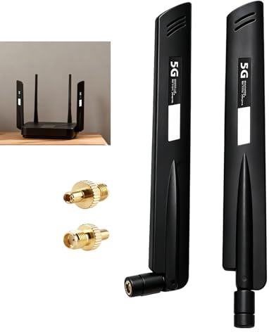5G 4G LTE-antenn, 18dBi SMA TS9 hane, rundstrålande antenn inomhus, 600-6000MHz, WiFi-signalförstärkare för PCI WLAN Hotspot IoT-modemrouter, nätverksantenn med hög förstärkning (svart)