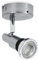 B.K.Licht Faretto LED da soffitto o parete orientabile, plafoniera bagno, include lampadina GU10 da 5W, luce calda 3000K, 400Lm, resistente agli schizzi d'acqua IP44, metallo color nickel opaco, 230V